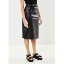Nmpaula Pu Midi Cargo Skirt W Slit Wvn par Noisy May Noir M Accessoires