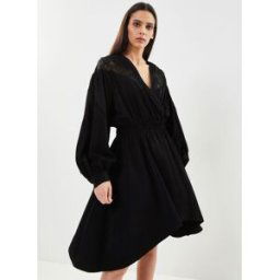 Viliya Ls V-Neck Midi Calf Dress/Rou par Vila Noir 42 Accessoires