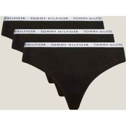3P Thong UW0UW02829 par Tommy Hilfiger Noir L Accessoires