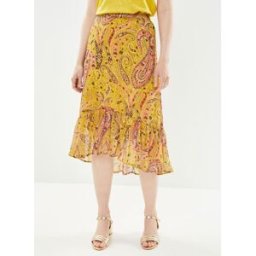 Jupe Longue Ample Imprime - BW27335 par IKKS Women Jaune 34 Accessoires