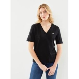 Tee Shirt col V TF7300 par Lacoste Noir 40 Accessoires