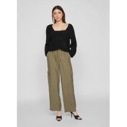 Visuva Straight Hw Cargo Pants par Vila Vert 34 Accessoires