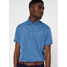 Dc Premium Linen Polo par Tommy Hilfiger Bleu S Accessoires
