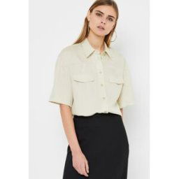 Tencel Ss Blouse par Calvin Klein Blanc 38 Accessoires