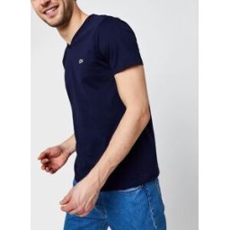 T-shirt col V en jersey de coton par Lacoste Bleu XS Accessoires