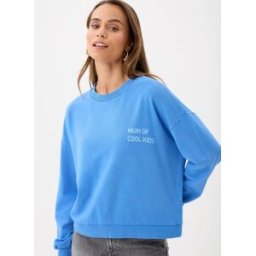 Pcaly Ls Washed Sweat Fc Bc par Pieces Bleu M Accessoires