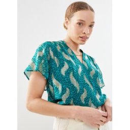 Top MC Imp BY11165 par IKKS Women Vert 42 Accessoires