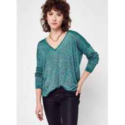 Pull Imprime BW18155 par IKKS Women Vert XL Accessoires