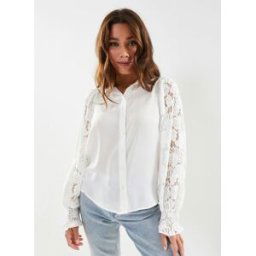 Vmcabena L/S Shirt Wvn Btq par Vero Moda Blanc XS Accessoires