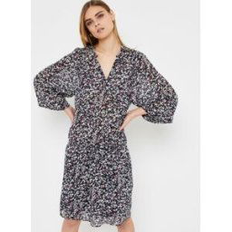 Robe Courte Imprimee BW30145 par IKKS Women Bleu 40 Accessoires