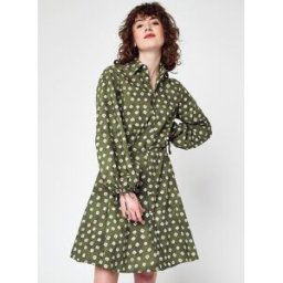 Ls Dlney Dr-Long Sleeve-Day Dress par Polo Ralph Lauren Vert 34 Accessoires