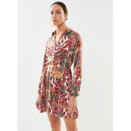 Vmdita L/S Short Shirt Dress Wvn Lcs par Vero Moda Rouge S Accessoires