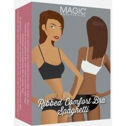 Ribbed Comfort Bra Spaghetti par MAGIC Bodyfashion Noir L Accessoires