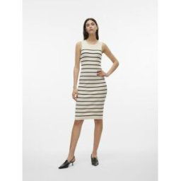 Vmgizelle Sl O-Neck Blk Dress Ga Noos par Vero Moda Beige XXL Accessoires