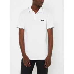 Stretch Pique Tipping Slim Polo par Calvin Klein Noir XXL Accessoires