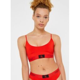 Lght Lined Bralette par Calvin Klein Rouge L Accessoires