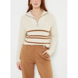 Bymilo Stripe Jumper 2 par B-Young Marron L Accessoires