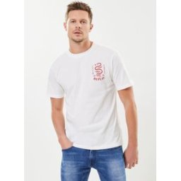 T-shirt col rond blanc serpant par Replay Blanc M Accessoires