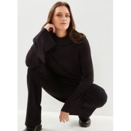 BYMMPIMBA1 LOOSE TURTLENECK - par B-Young Noir XS Accessoires