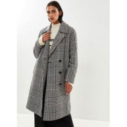 Vmhanna Long Check Wool Coat par Vero Moda Noir M Accessoires