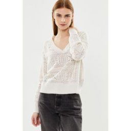 Vmabril Ls V-Neck Pullover Ga Boo par Vero Moda Blanc XS Accessoires