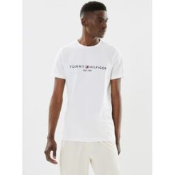 Core Tommy Logo Tee par Tommy Hilfiger Blanc S Accessoires