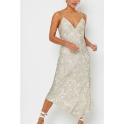 Viscose Marble Print Slip Dress par Calvin Klein Gris 36 Accessoires
