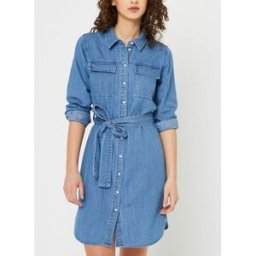 PCOSALINA LS MIDI DNM MB DRESS NOOS BC par Pieces Bleu S Accessoires