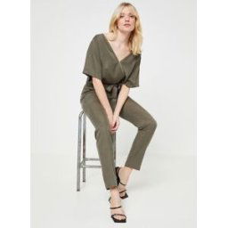 Combi Longue Tencel BW32015 par IKKS Women Vert 44 Accessoires