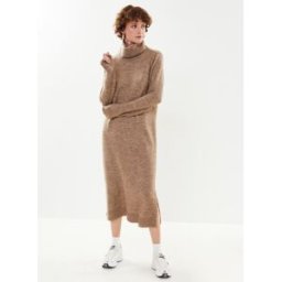 PCJULIANA LS ROLLNECK KNIT DRESS NOOS BC par Pieces Marron L Accessoires