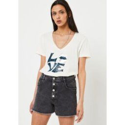 Short Denim - BW26155 par IKKS Women Gris 42 Accessoires