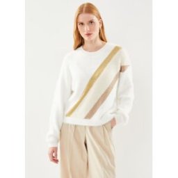 PCMILO LS LUREX KNIT KAC FC par Pieces Blanc XS Accessoires