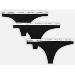Thong 3Pk par Calvin Klein Noir XL Accessoires