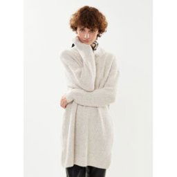PCJAYLEN LS HALF PLACKET KNIT DRESS BC par Pieces Blanc L Accessoires