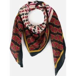 PCTASSELO SQUARE SCARF KAC FC par Pieces Vert T.U Accessoires