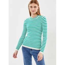 PCCRISTA LS O-NECK KNIT NOOS BC par Pieces Vert L Accessoires