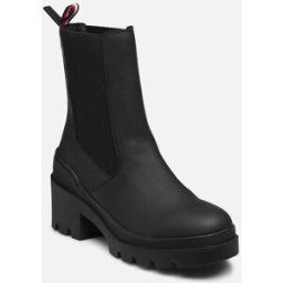 RUBBERIZED MID HEEL BOOT par Tommy Hilfiger Noir 41 Femme