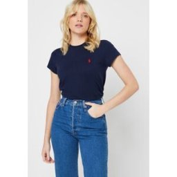 T-shirt col rond jersey de coton 211898698 par Polo Ralph Lauren Bleu L Accessoires