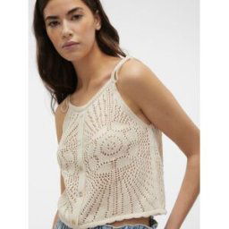 Vmsilja Sl Top par Vero Moda Beige M Accessoires