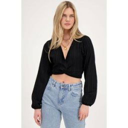 Top court noir avec noeuds My Jewellery Noir femme