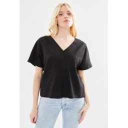 Byfalakka Vneck Blouse - par B-Young Noir 36 Accessoires