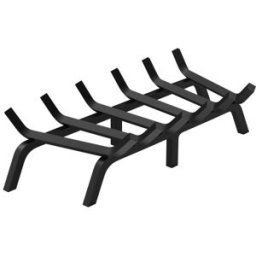 VEVOR Grille à bûches de cheminée, 686 mm avec 6 pieds de support, barres en acier massif revêtement en poudre 19 mm, support de combustion de bois de chauffage pour cheminée intérieure et extérieure