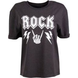 Tee shirt uni imprimé Rock Femme DEELUXE 74