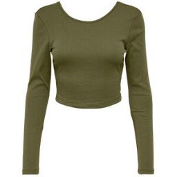 Haut court manches longues col rond Femme ONLY