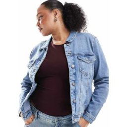 Only Curve - Veste en jean - Bleu clair Bleu 54 female