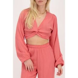 Top court rose corail avec boutons My Jewellery Rose/Corail femme