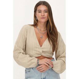 Top court beige avec boutons My Jewellery Beige femme