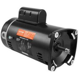 VEVOR Moteur de pompe de piscine 1 CV, 56Y, courant 9,0 A (115 V) / 4,5 A (230 V) 3450 tr/min, facteur de service 1,25, condensateur 90 μF/250 V, moteur de remplacement à bride carrée à rotation CCW