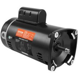 VEVOR Moteur de pompe de piscine 1,5 CV 56Y 115 V (12,8 A)/230 V (6,4 A) 3450 tr/min facteur de service 1,1 condensateur 90 μF/250 V moteur de remplacement à bride carrée à rotation CCW pour piscines