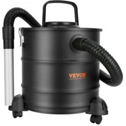 VEVOR Aspirateur à Cendres 20 L Aspiration Puissante 1200 W Aspirateur Cendre Pellet avec Tuyau Flexible 1,2 m Roues pour Cheminées Poêles à Granulés Brûleurs à Bûche Grils Fours à Pizza Foyers à Bois